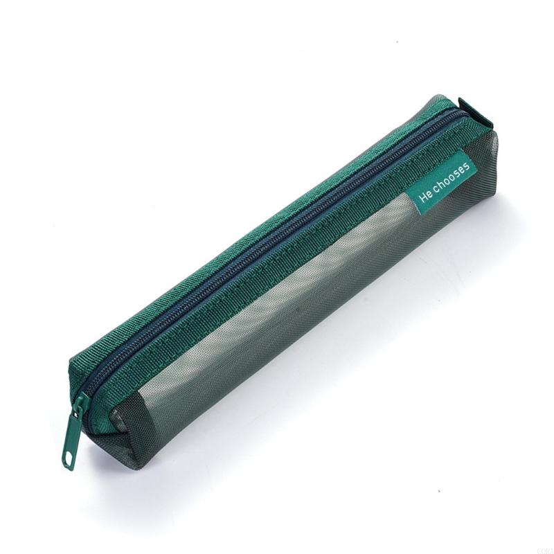 Clear Mesh Pencil Pouch For Exam - CORA Estuche para lápices malla transparente,