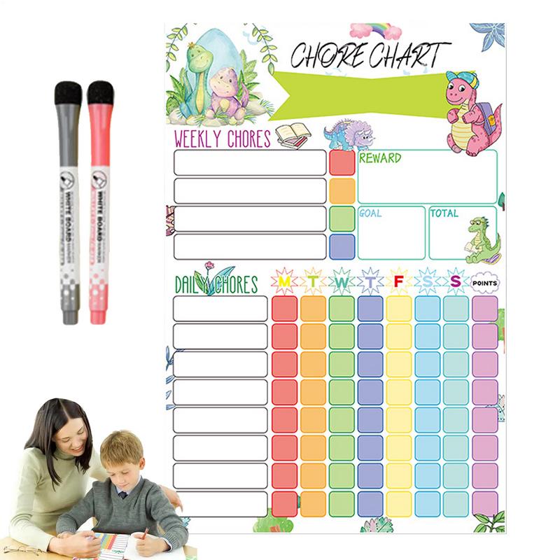 Kids Magnetic Reward Chart Board - Tabla de tareas magnética, horario Visual