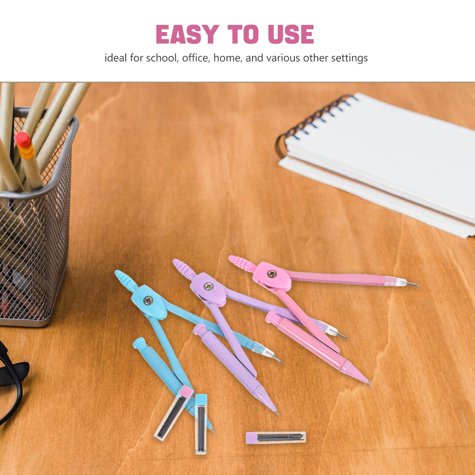 Juego de compases de metal par - Math Geometry Set With Compass reseña y precio
