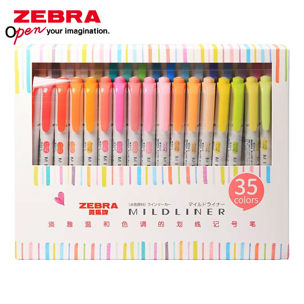 Juego de 35 colores ZEBRA Mild - Pastel Highlighter Set Double Ended reseña y precio