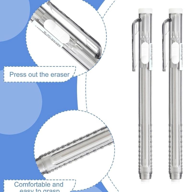 12 borradores en forma bolígra - Retractable Eraser Pen Click reseña y precio
