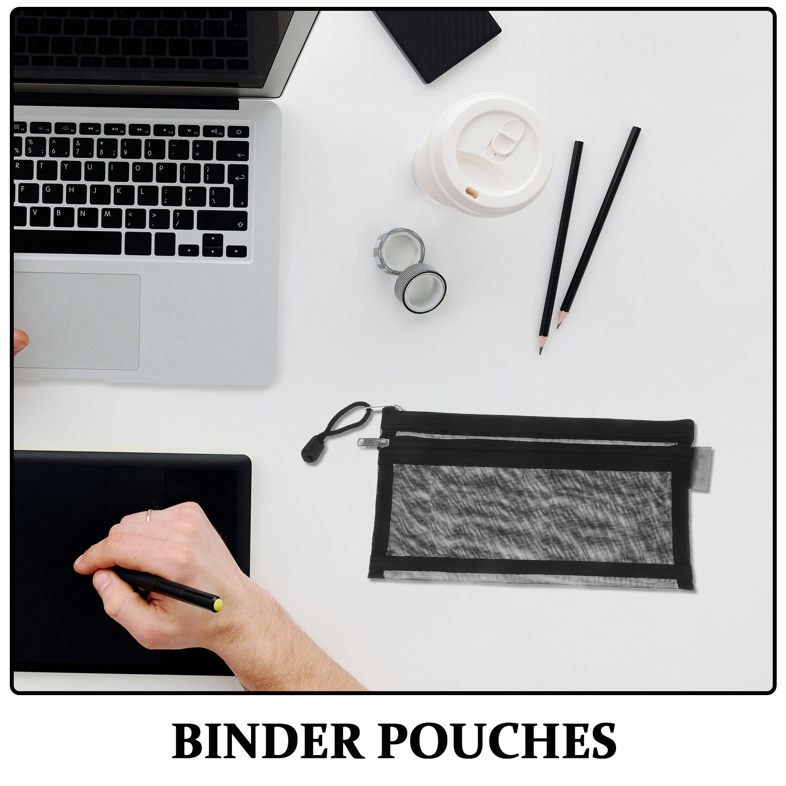 6 Bolsas Transparentes de Dobl - Clear Mesh Pencil Pouch For Exam reseña y precio