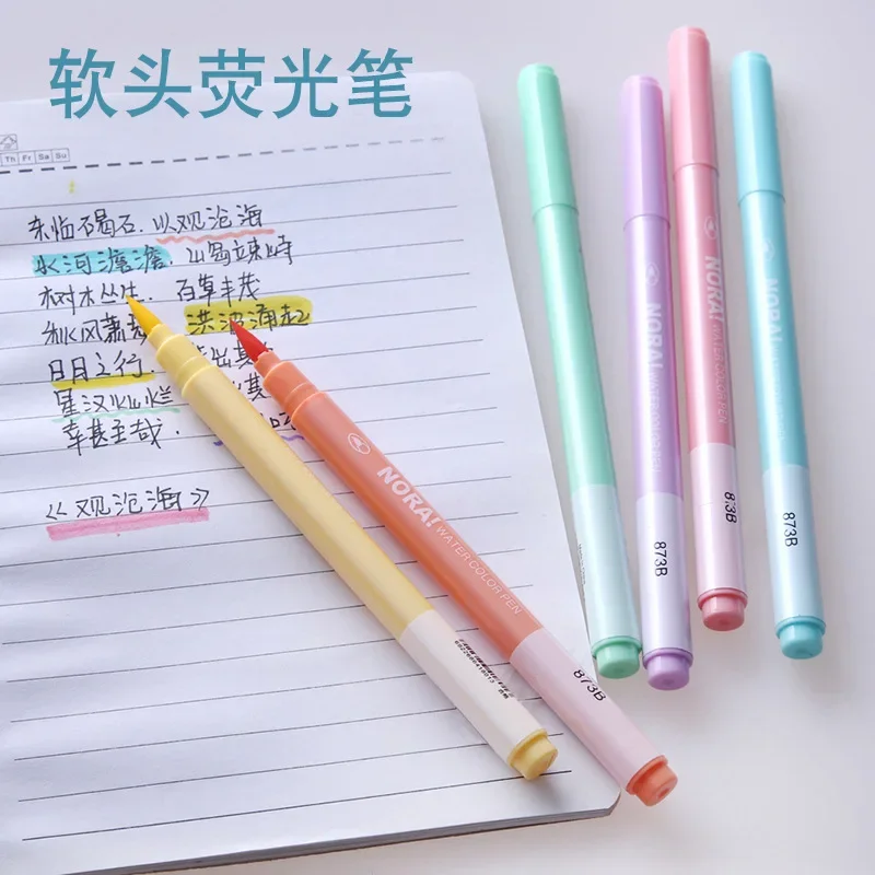 6 unids/set pincel resaltador  - Pastel Highlighter Set Double Ended reseña y precio