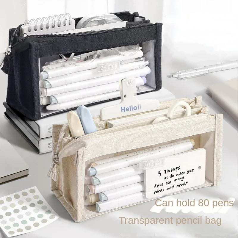 Bolsa de lápices de gran capac - Aesthetic Large Pencil Case Pouch reseña y precio