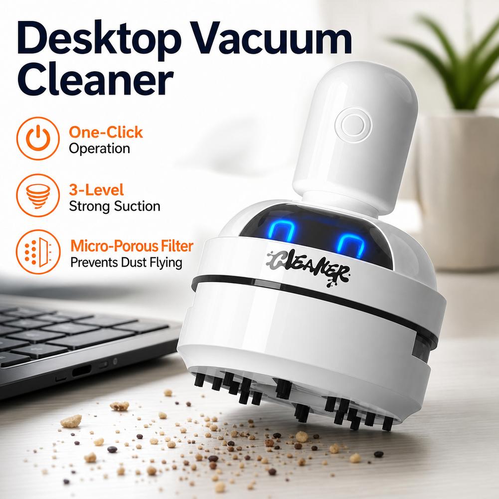 Aspiradora de escritorio portá - Mini Desktop Vacuum Cleaner For Eraser Dust reseña y precio