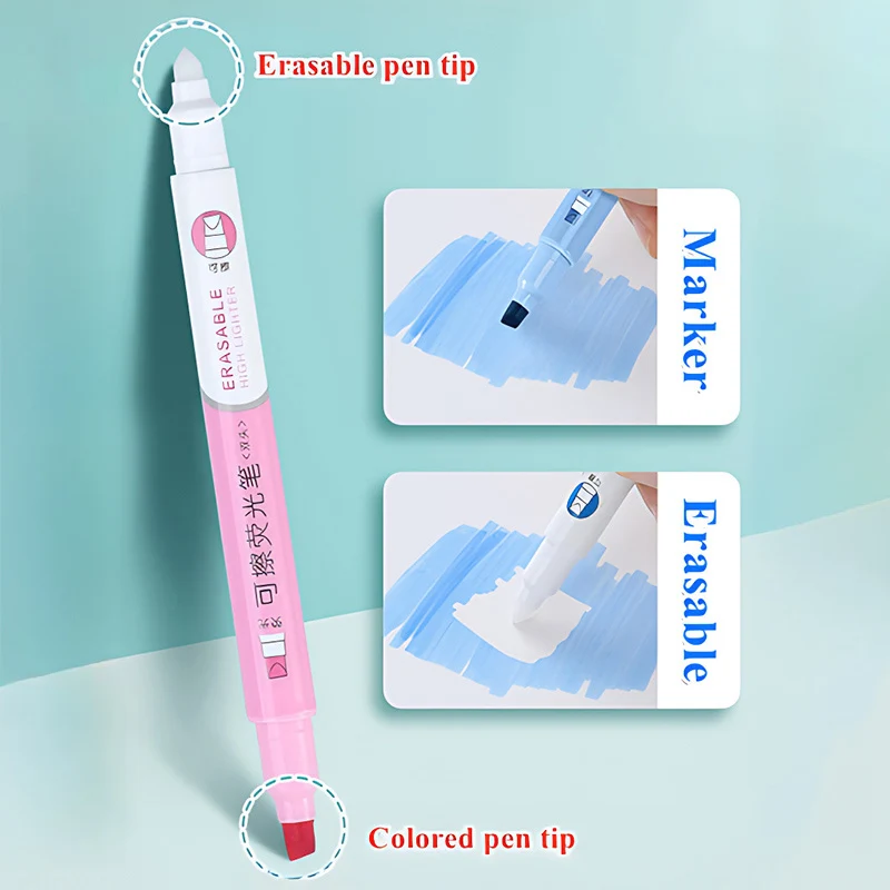 Juego de resaltadores borrable - Pastel Highlighter Set Double Ended reseña y precio
