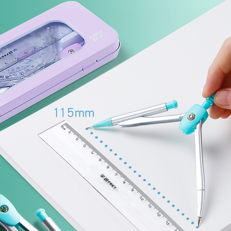 Juego de brújula de acero inox - Math Geometry Set With Compass reseña y precio