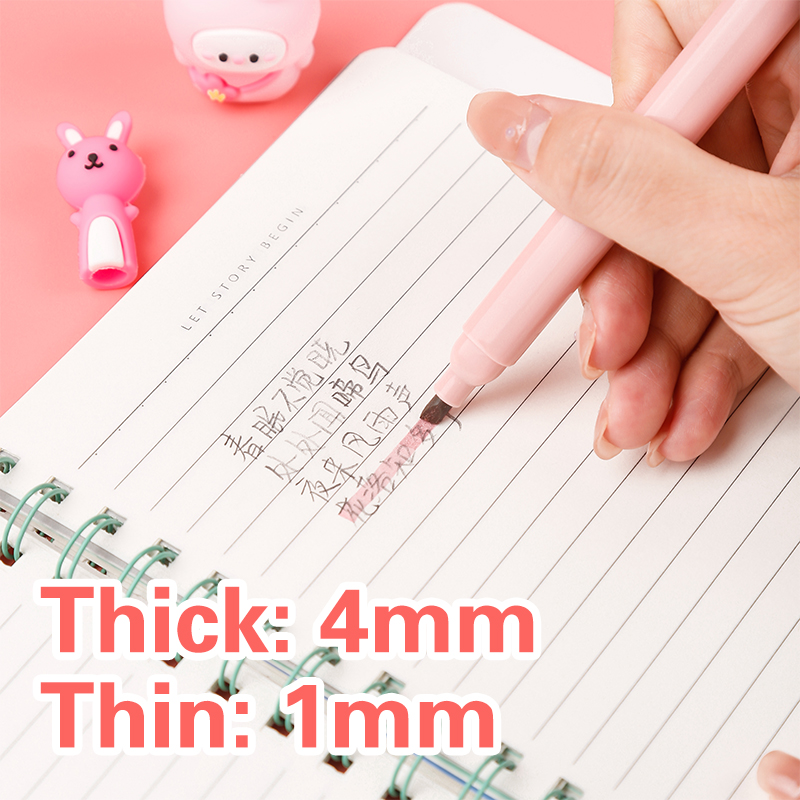 6 unids/pack Kawaii gato garra - Pastel Highlighter Set Double Ended reseña y precio