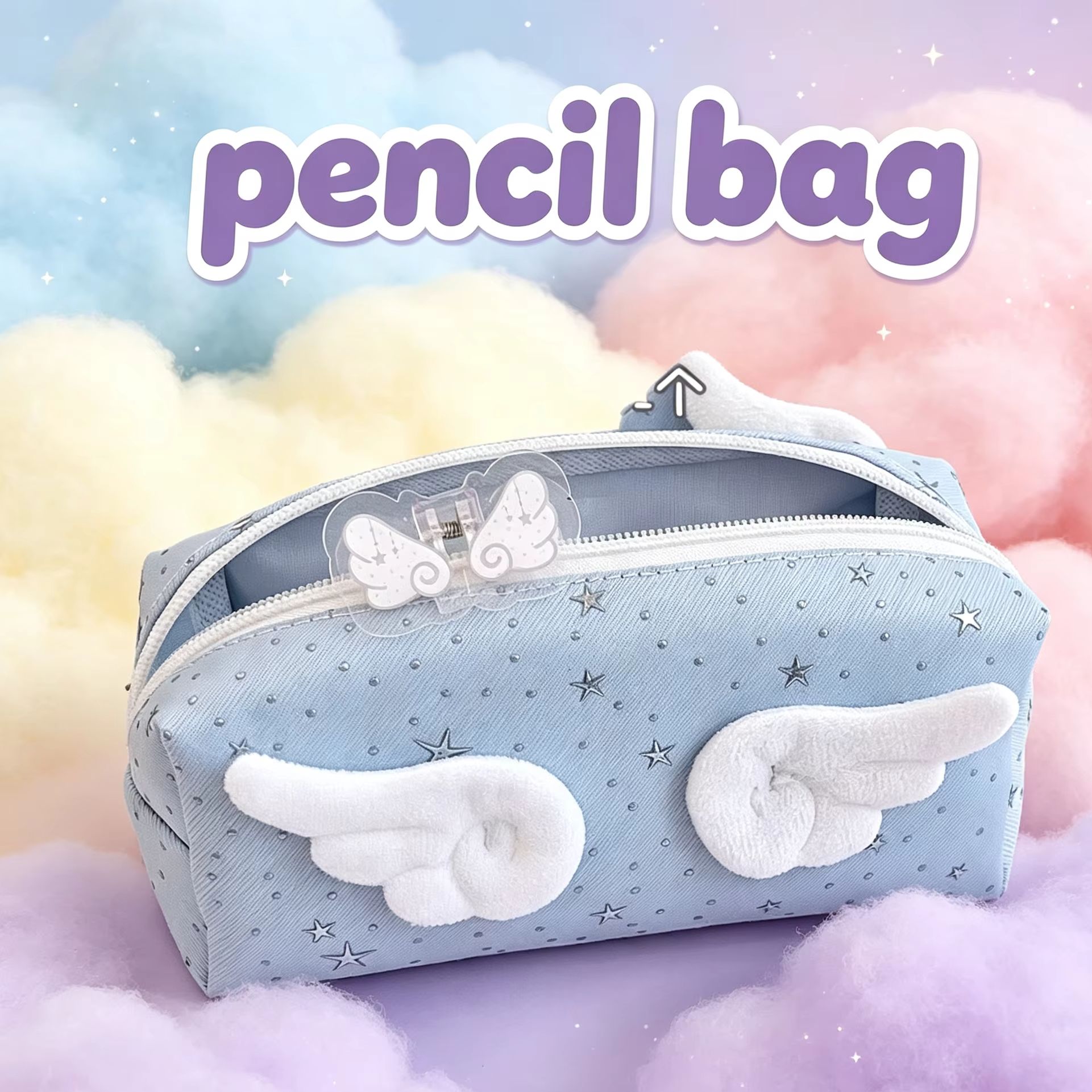 Estuche para lápices con alas  - Aesthetic Large Pencil Case Pouch reseña y precio