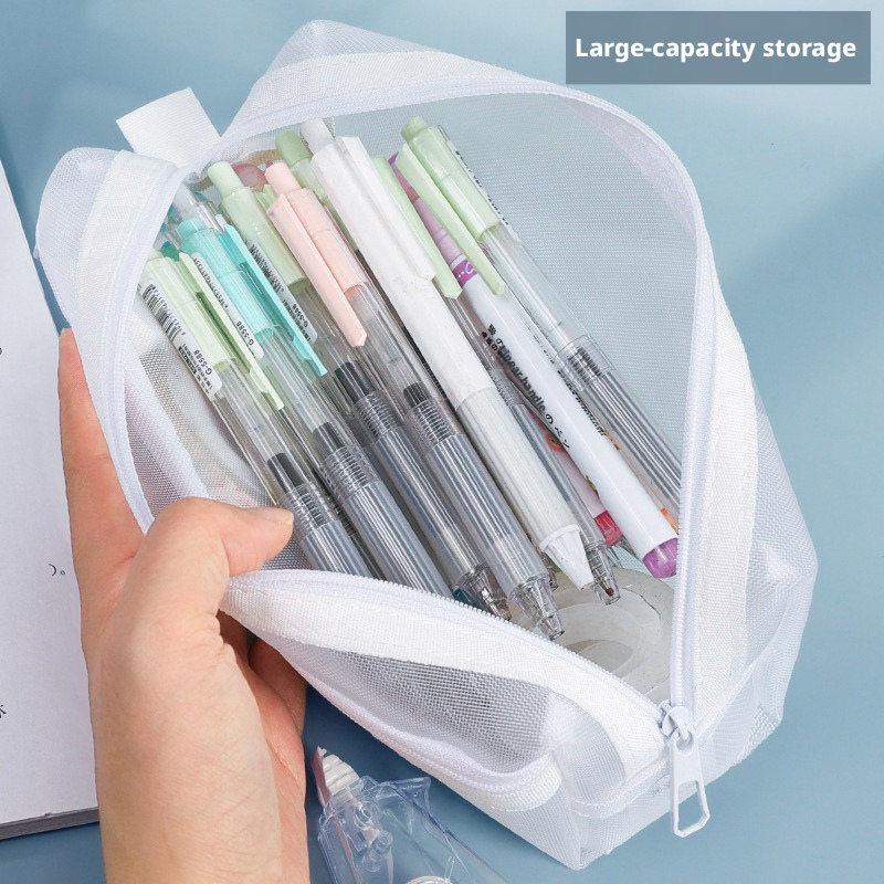 Estuche de Lápices de Malla Tr - Clear Mesh Pencil Pouch For Exam reseña y precio
