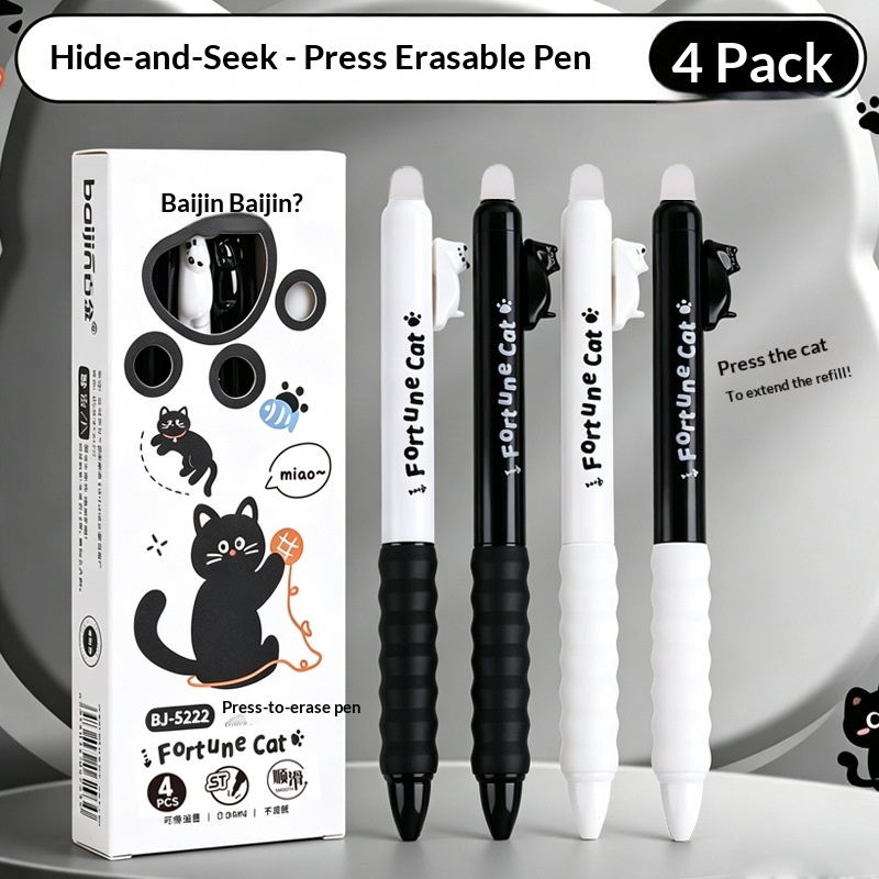 4 bolígrafos de gel borrables  - Retractable Eraser Pen Click reseña y precio