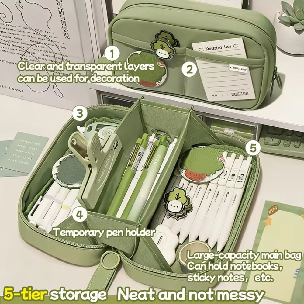 Estuche para lápices Volcano d - Aesthetic Large Pencil Case Pouch reseña y precio
