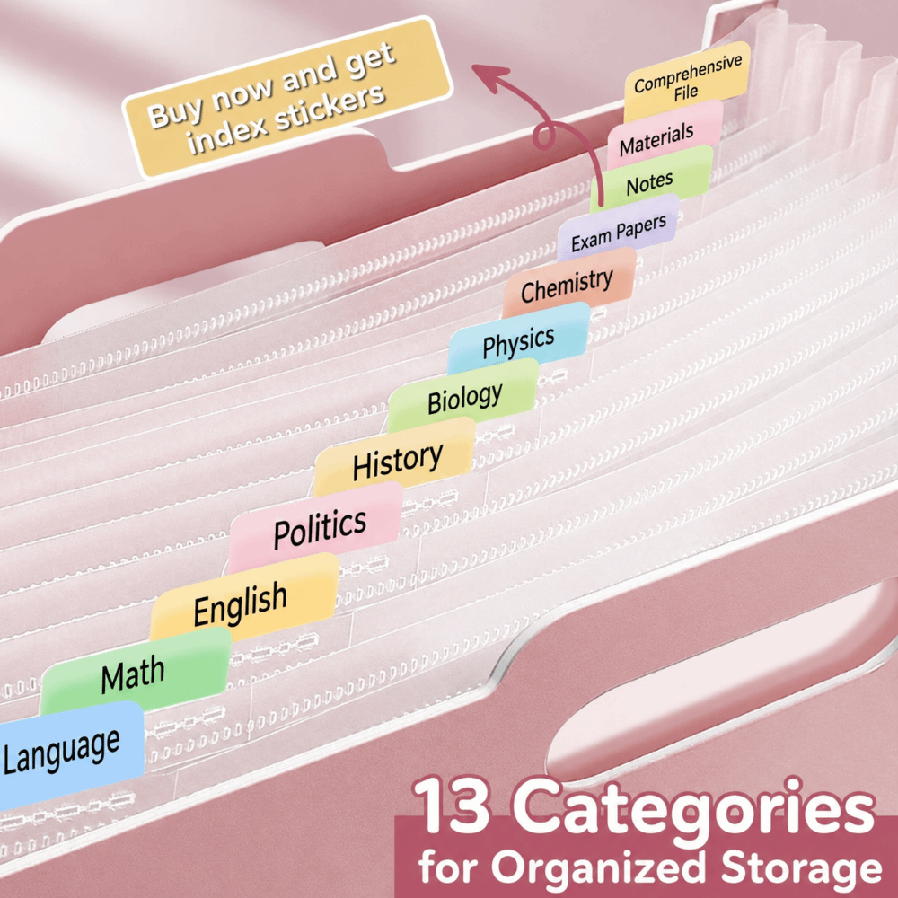 Carpeta de Archivos Expandible - Expandable Accordion File Folder 13 Pockets reseña y precio