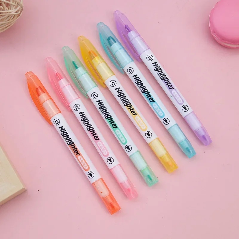 Juego de 6 rotuladores de punt - Pastel Highlighter Set Double Ended reseña y precio