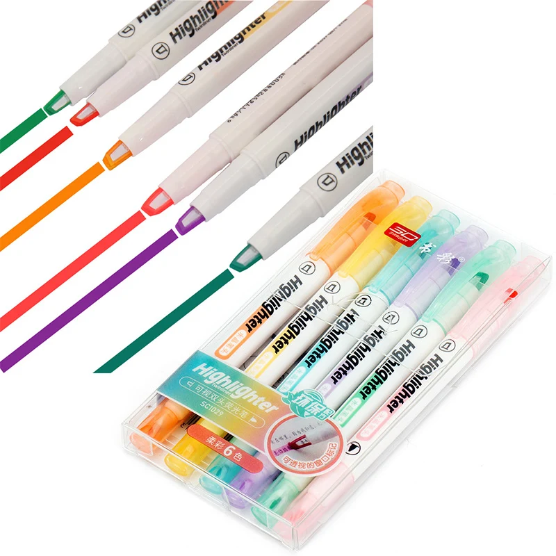 Rotulador de punta de ventana  - Pastel Highlighter Set Double Ended reseña y precio