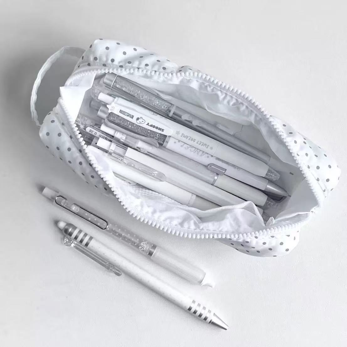 Bolsa de lápices de mano con d - Aesthetic Large Pencil Case Pouch reseña y precio