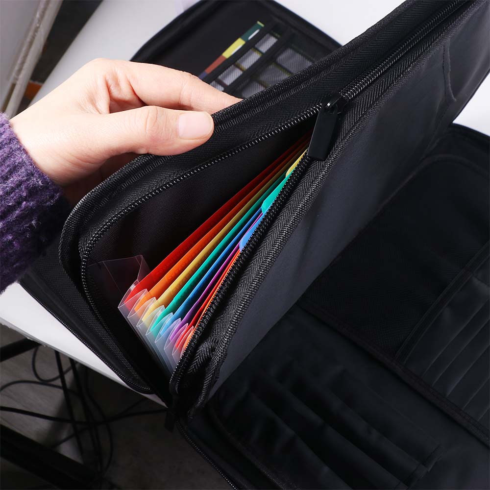 Caja de documentos ignífuga co - Expandable Accordion File Folder 13 Pockets reseña y precio