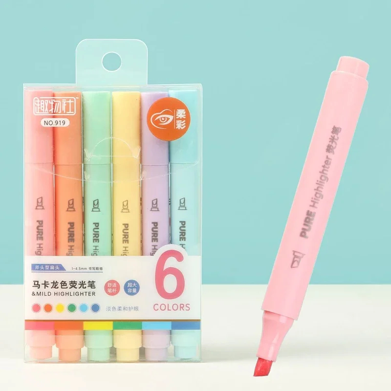 Juego de 6 Marcadores Fluoresc - Pastel Highlighter Set Double Ended reseña y precio